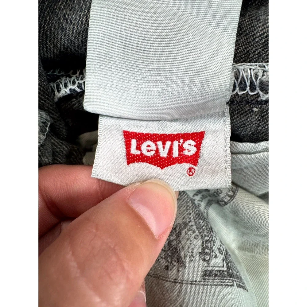 Levi's 501 Original Jeans Mens 36x32 Blue Denim Grunge Button Fly Straight Leg